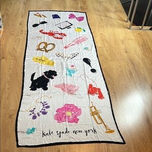 Kate Spade New York 80”x30” Things We Love Extra Large Long 100% Silk Wrap Scarf